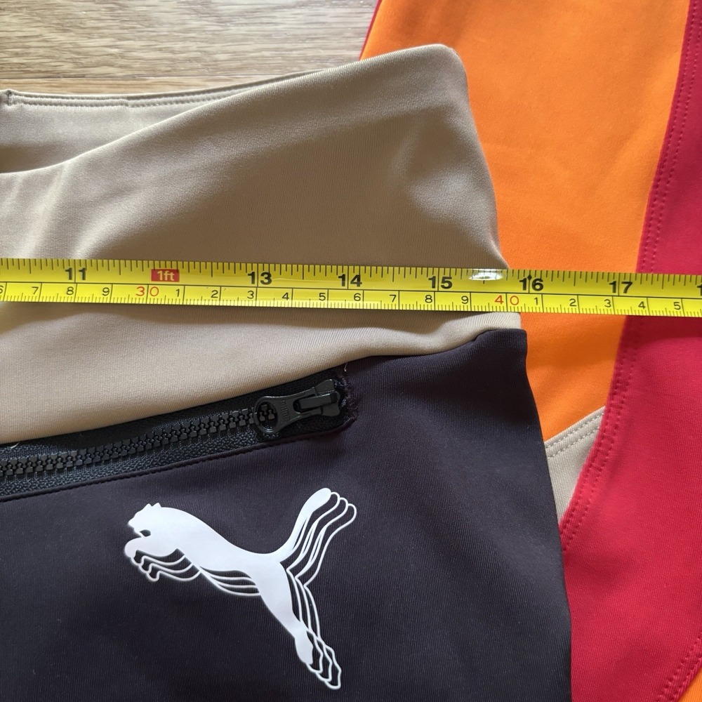 Puma High Court June Ambrose Zip Crop Top Leggings Set Retro Colorblock Large - Picture 9 of 11